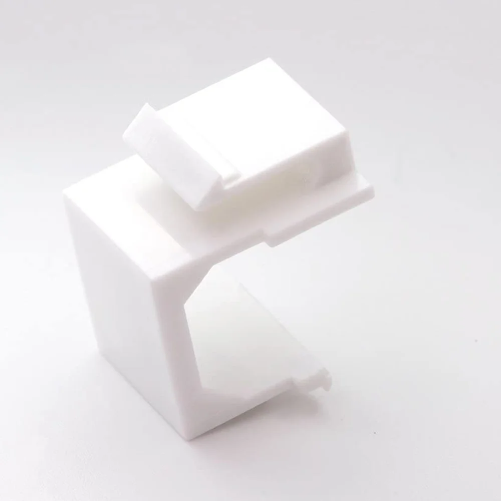 RISE 30-Pack Blank Keystone Jack Inserts for Keystone Wall Plate and Patch Panel - White