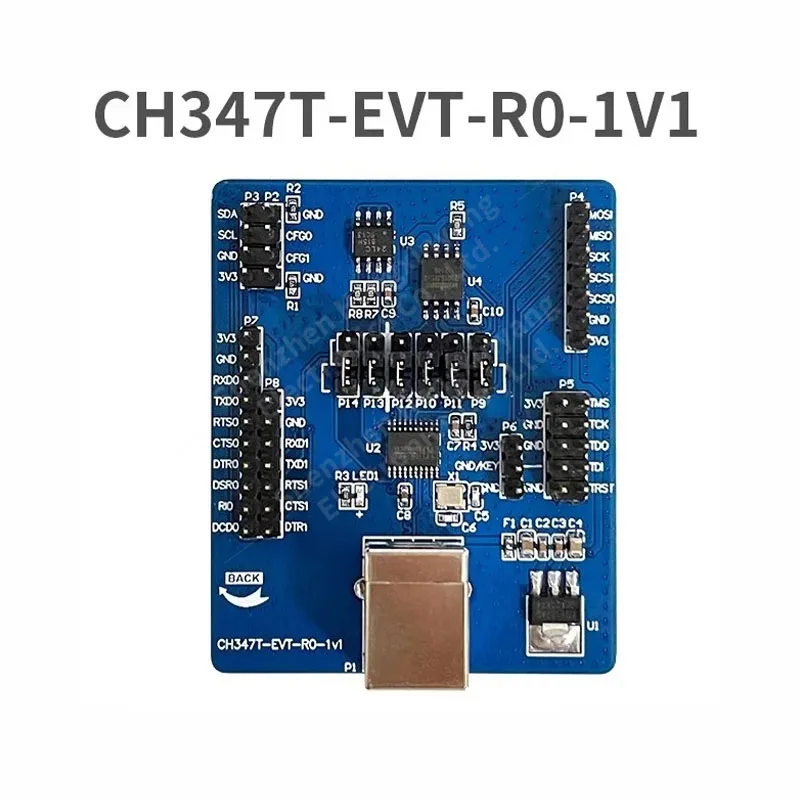 CH347 Development Board 480Mbps Hi-Speed USB-bus naar seriële chip CH347F/T Evaluatieraad