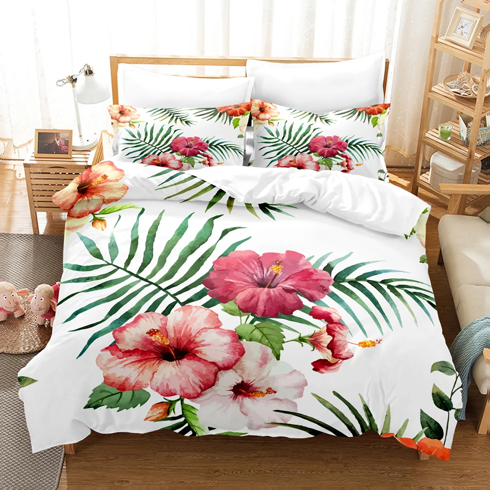 3D Printed Bedding Set with Pillowcase 3pcs Soft Brushed Breathable Duvet Cover King Queen Twin Double Single Size Room Decorati