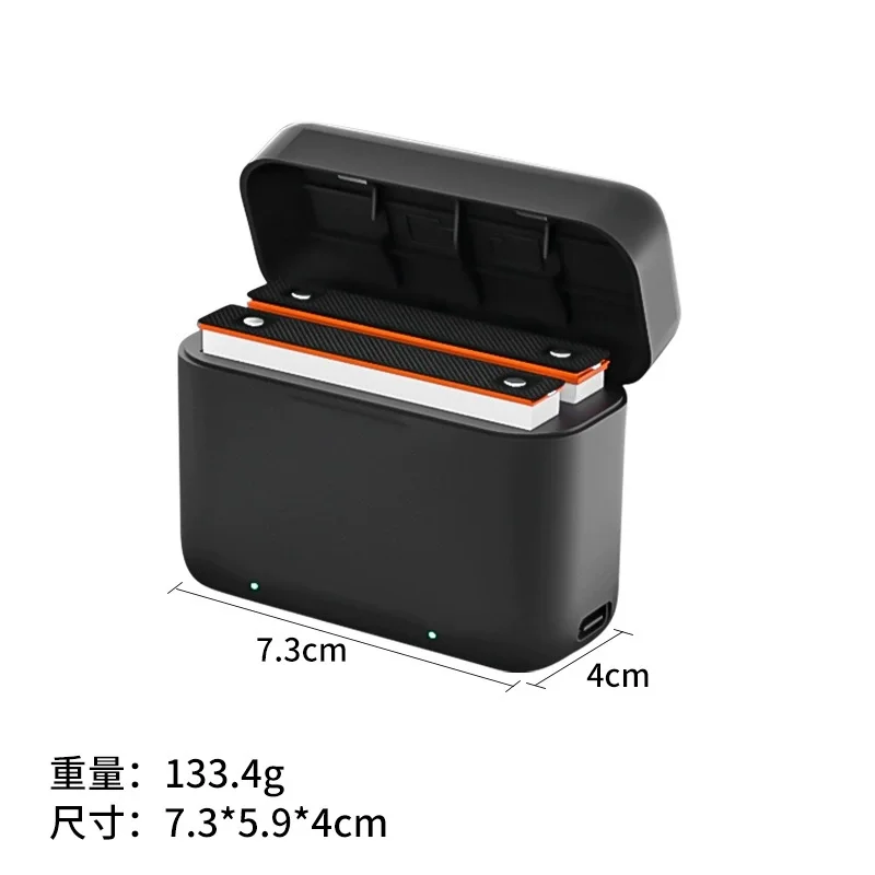 

Battery storage and charging case for Insta360 X3, fast charging charger accessories for Insta360 X3