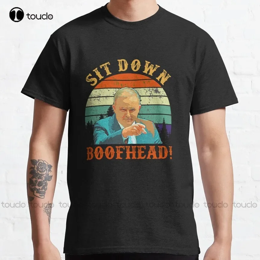 

Рубашка Sit Down Boofhead Энтони Албания Классическая футболка Хлопковые футболки для женщин на заказ для взрослых и подростков Унисекс Xs-5XL Мода Забавные