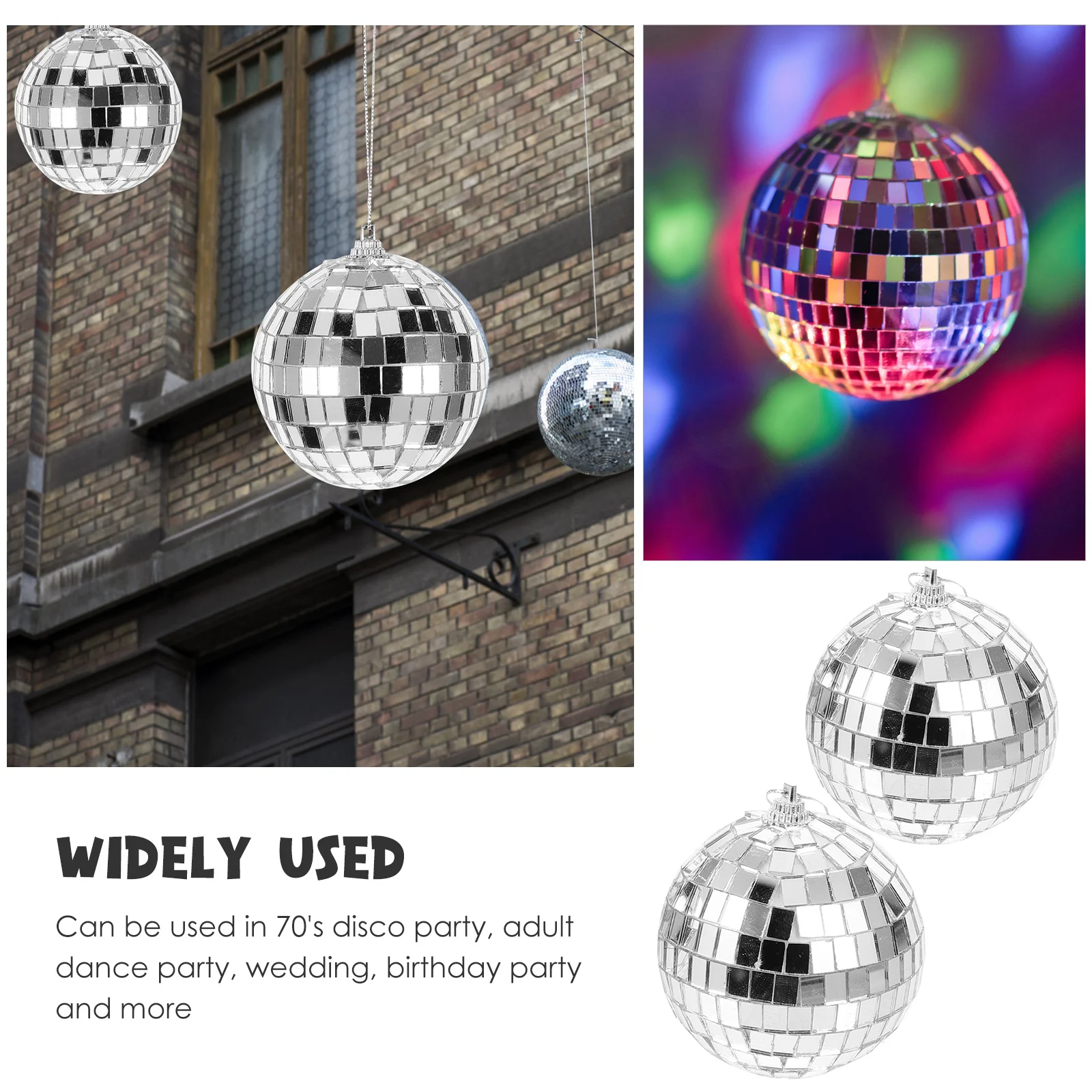 

9pcs Hanging Disco Decorative Pendant For Party Wedding Christmas Light Effect Ball Disco Ball Hangings Decoration