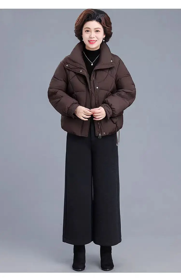 Dames donsjassen losse effen capuchon 90 witte eendendons vrouwelijke donsjack middellange warme jas herfst winter 2025