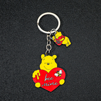 Disney Winnie The Pooh Keychain Cartoon Figure Pooh Bear Love Pendant Keyring Men Women Backpack Jewelry Accessories Gifts