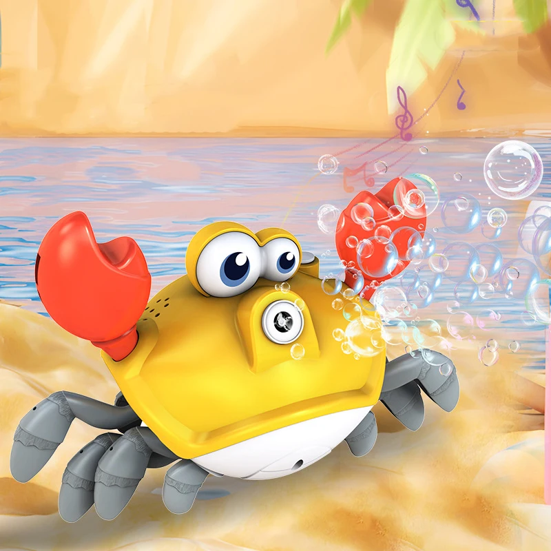 아기 목욕 욕조 물 놀이 크랩 버블 머신 장난감 휴대용 해변 어린이 샤워 액세서리 어린이 가벼운 음악 크랩 장난감 선물