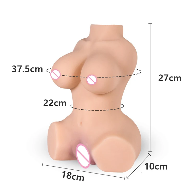 HESEKS Sex Doll Male Masturbator Realistic Vagina Anal 3 in 1 Torso Masturbator Keel Doll Pocket Pussy Ass Male Sex Toy for Men