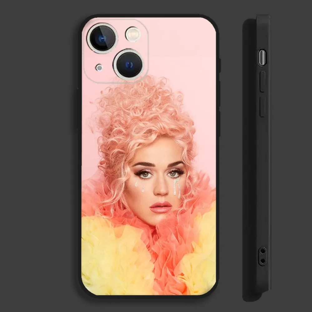 Singer K-Katy Perry Phone Case For iPhone 15,14,13,12,11 Plus,Pro,Max,XR,XS,X,7,8 Plus,SE,Mini Silicone Soft