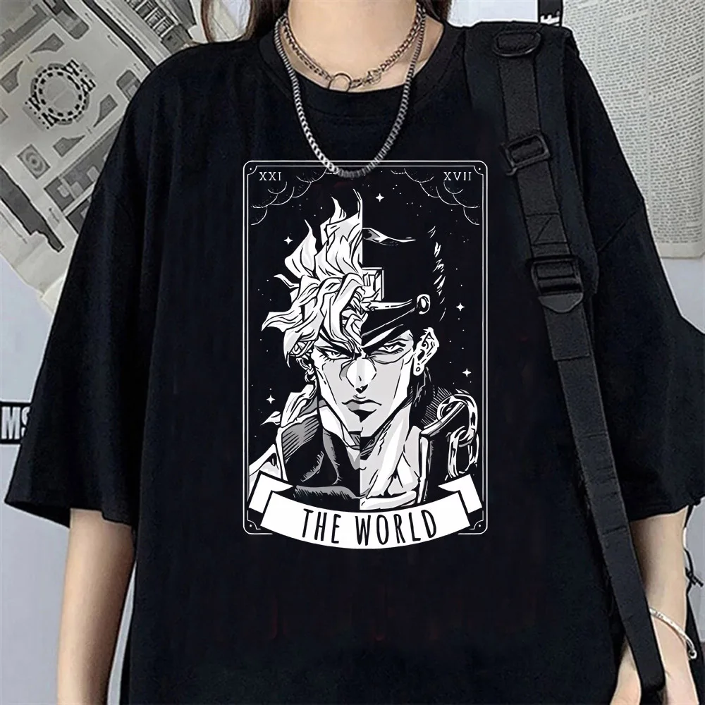 Jojo Bizarre Adventure shirt teen harajuku  korean clothes Pastel Graphic Pop Culture t shirt University Punk korean clothes