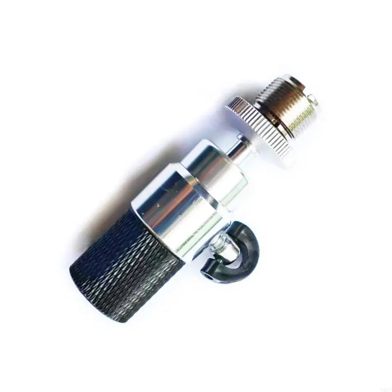 Mini Ballhead Microphone Clamp Adapter Basis untuk 5/8inch-27 Stand Sekrup Berulir