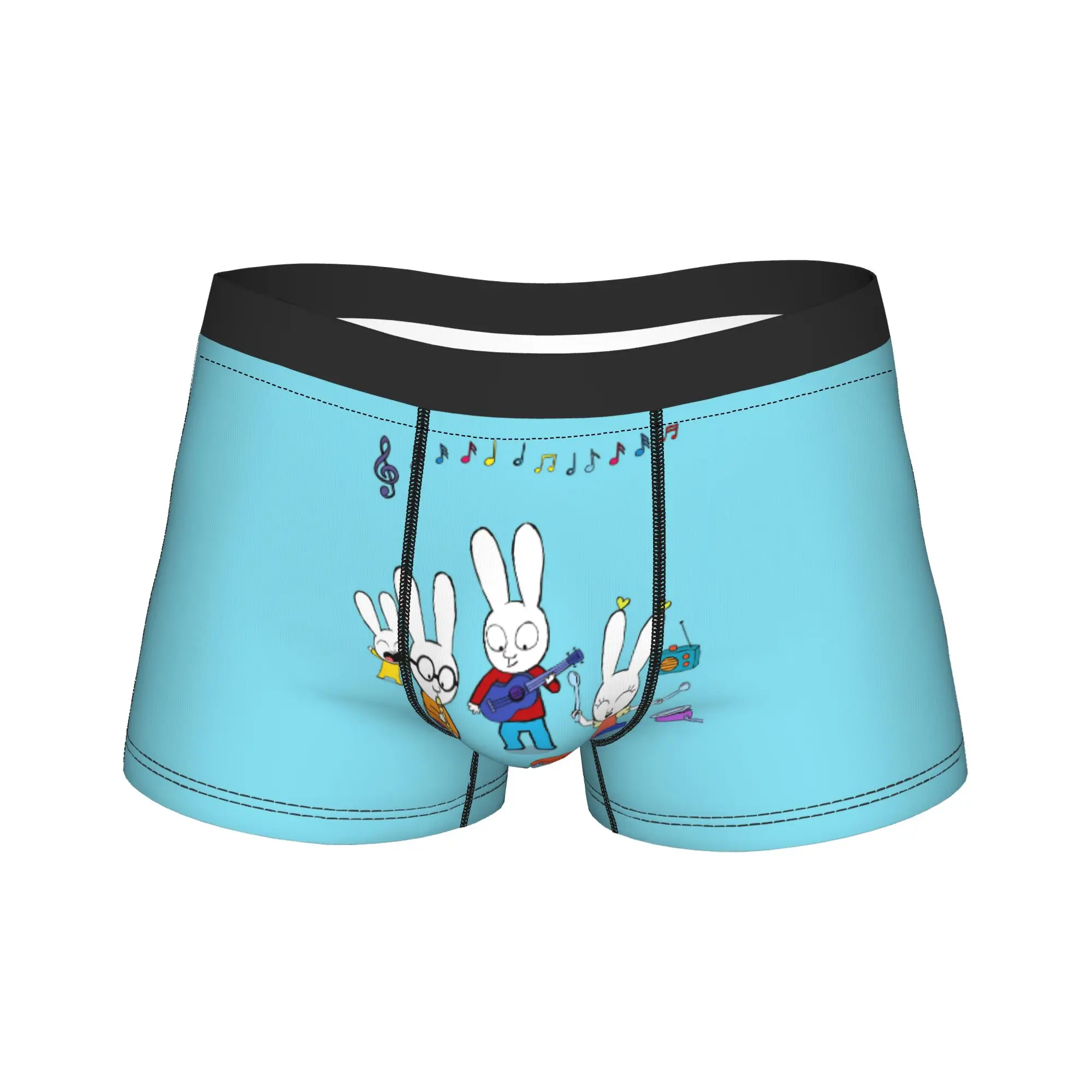Men Simons Rabbit Boxer Briefs Shorts Panties Soft Underwear French Cartoon Homme Funny S-XXL Underpants