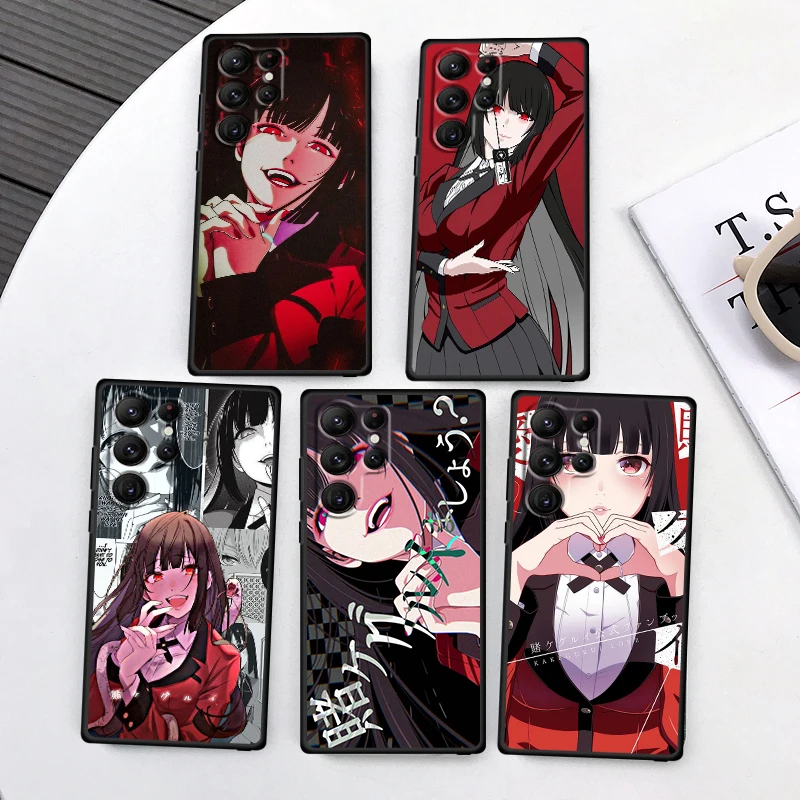 J-Jabami Y-Yumeko Kakeguruis For Samsung Galaxy S24 S23 S22 S21 S20 FE S10 S10E Plus Ultra Pro Lite 5G Black Cover Phone Case