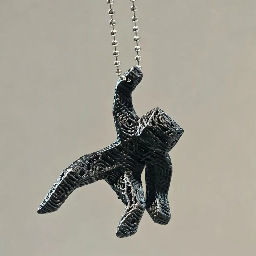 Sci-Fi Alien Begleiter-Figur 3D-Gedruckter Schlüsselanhänger Weltraum-Thema Schlüsselring Geschenk – Detail 8