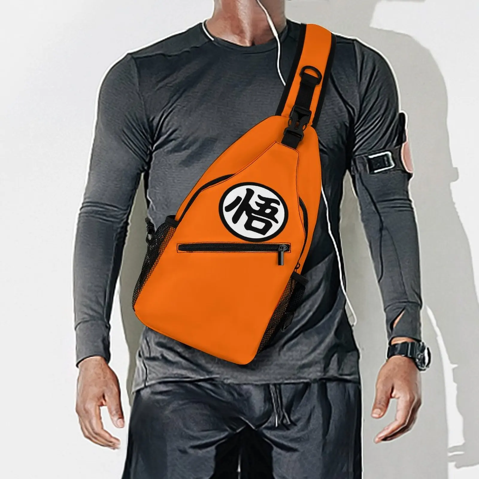 

Anime Gokus Logo Sling Bag Crossbody Sling Backpack for Women Men Travel Hiking Daypack Chest Shoulder Bag