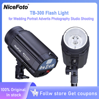 Nicefoto TB-300 300W Photography Studio Strobe Flash Light With LED Display 5500K daylight CCT For Wedding Portrait Advertis