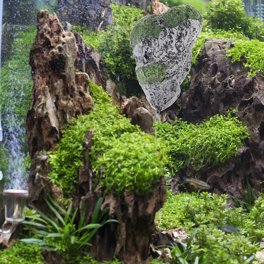 

Aquarium Floating Stone Ornament Resin Fake Mossy Stone Decor Fish Tank Decorative Floating Landscape Fish Tank Ornaments