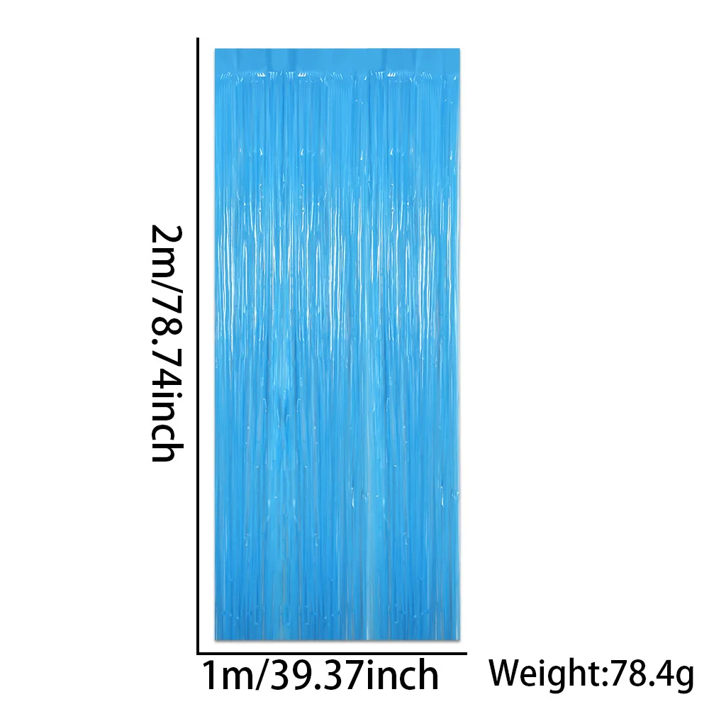 1 x 2M Fluoreszierende Makronen-Regenfalle-Folienvorhänge mit Quasten für Karneval, Party, Bar, Geburtstag, Hochzeit, Dekoration, Hintergrund-Requisiten – Detail 17
