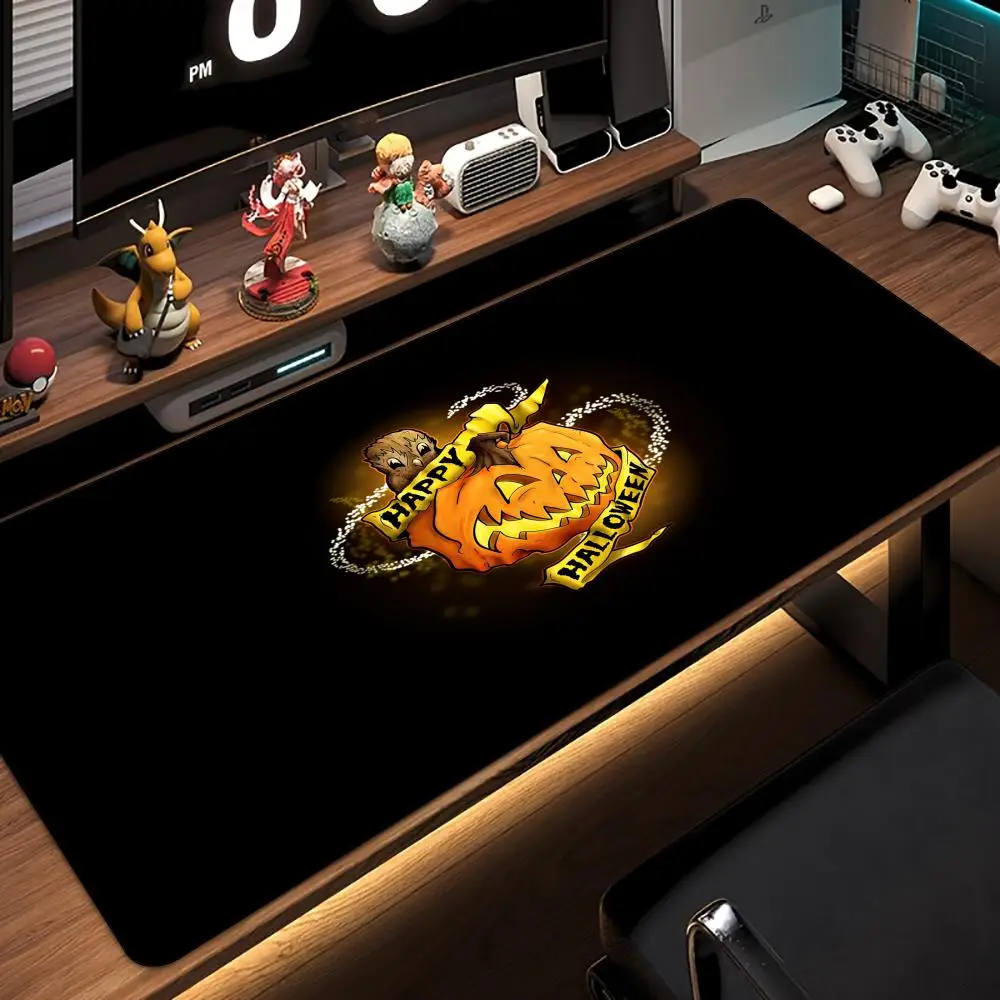 Halloween Pumpkin theme Mouse Pad Desk Mat gaming mats rubber anti-slip Durable pc accessories keypad Extended mouse pads rug