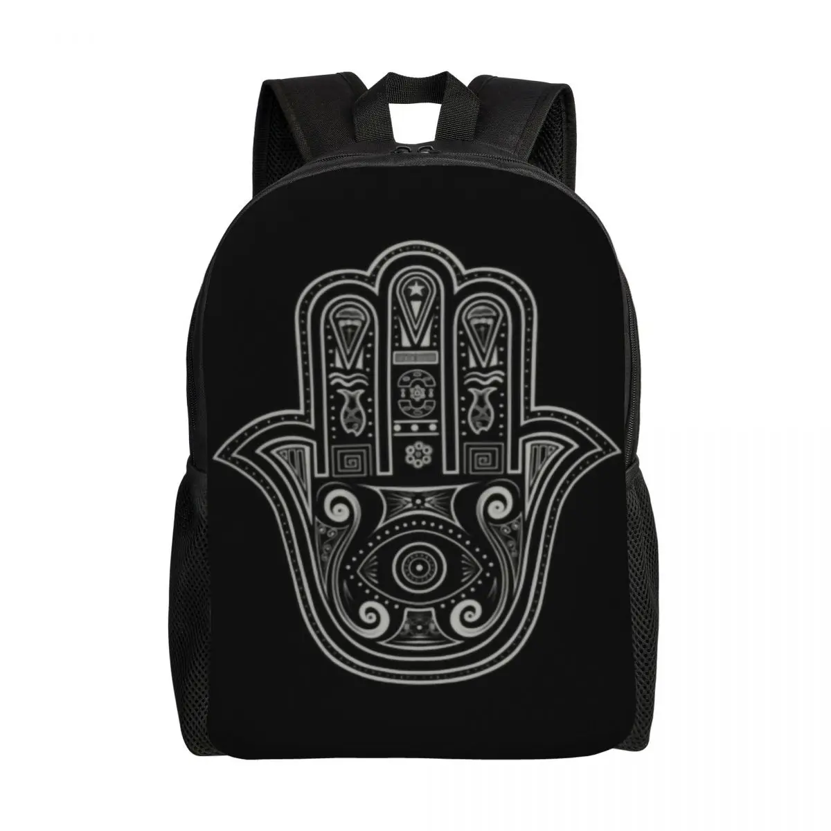 Customized 3D Print Hamsa Hand Amulet Backpacks Hand Of Fatima College School Travel Bags Men Women Bookbag Fits 15 Inch Laptop