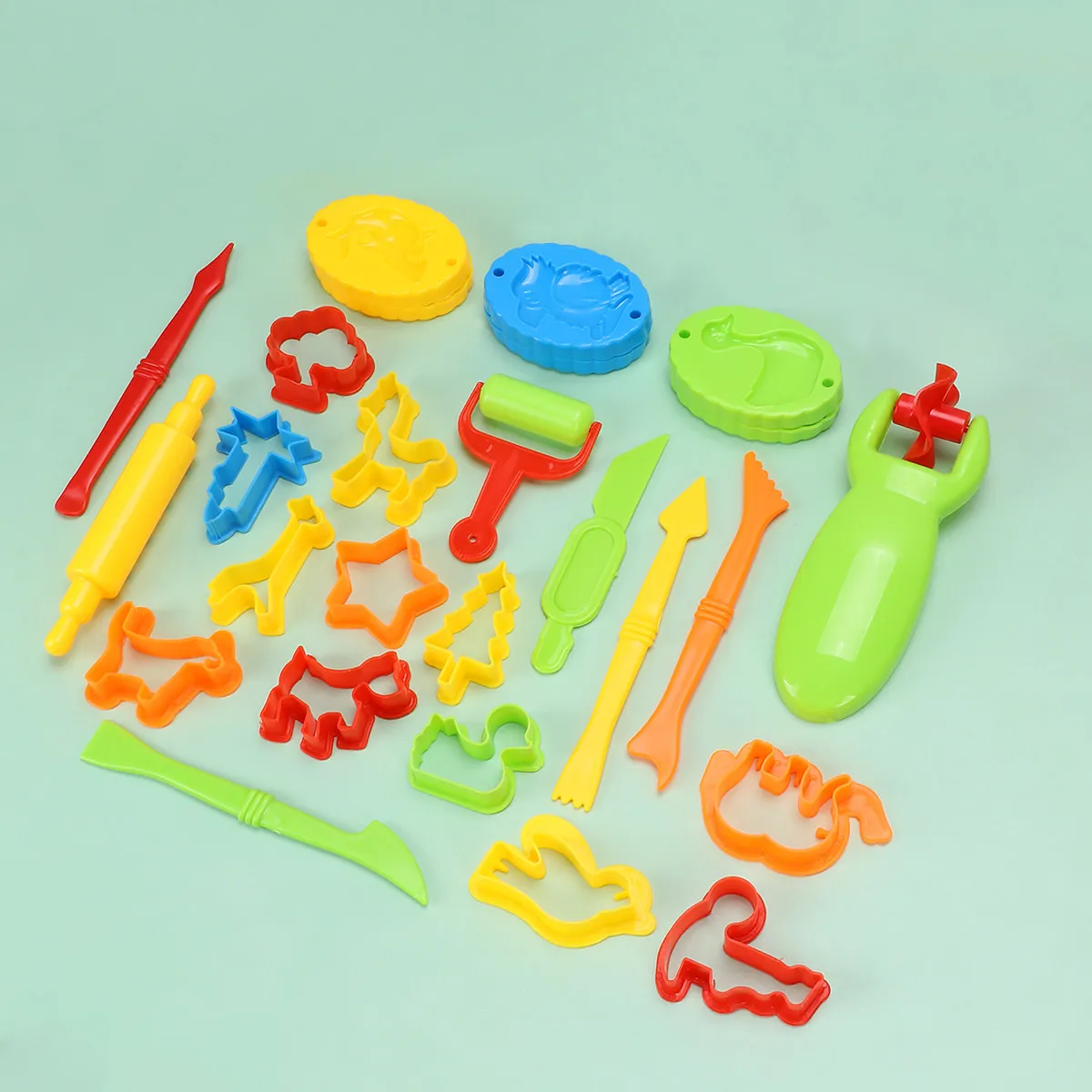 1Set Colored Clay DIY Plasticine Mould Set Premium Material Various Shapes Creative Fun Plasticine Tools DIY Clay Molds