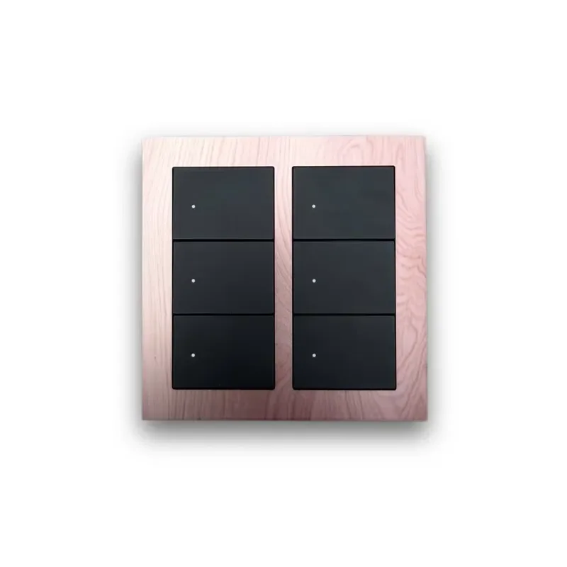 JINK Aluminum Alloy Smart Switch Matter Thread 6 Key Scene Switch Homekit 2032mAh Battery, Wireless App Control Home