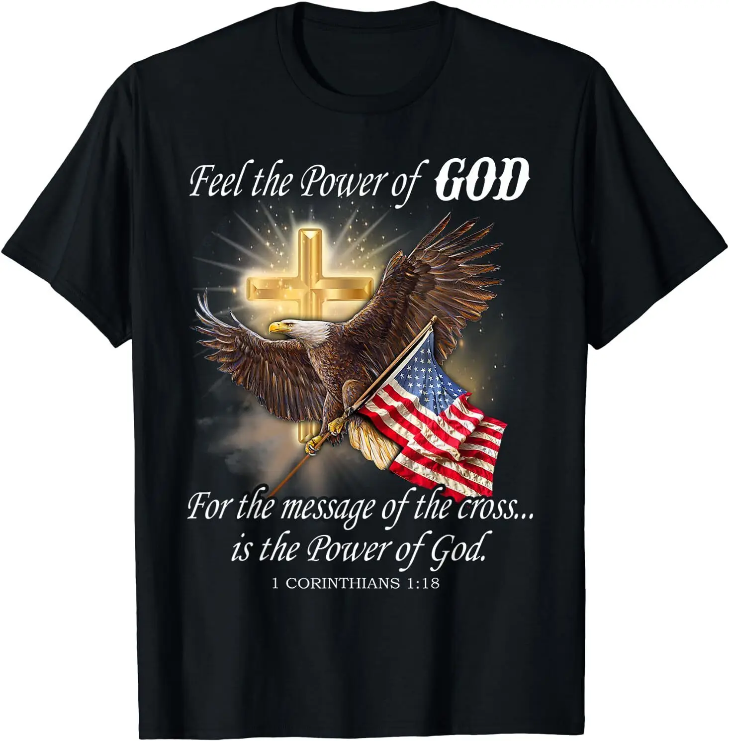 Новая футболка с ограничением флага орла США христианский Патриот Одна нация под Богом