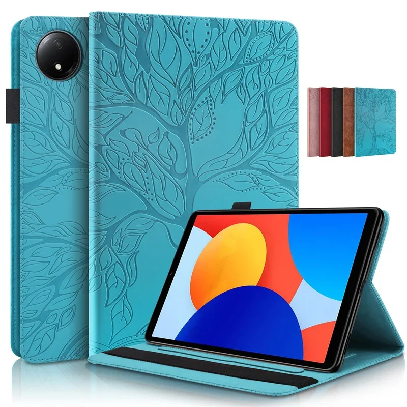 Case for Redmi Pad MiPad SE 8.7 4G 3D Tree Embossed Flip Stand TPU Back Cover Tablet for Funda Xiaomi Redmi Pad SE 8.7 8 7 Case