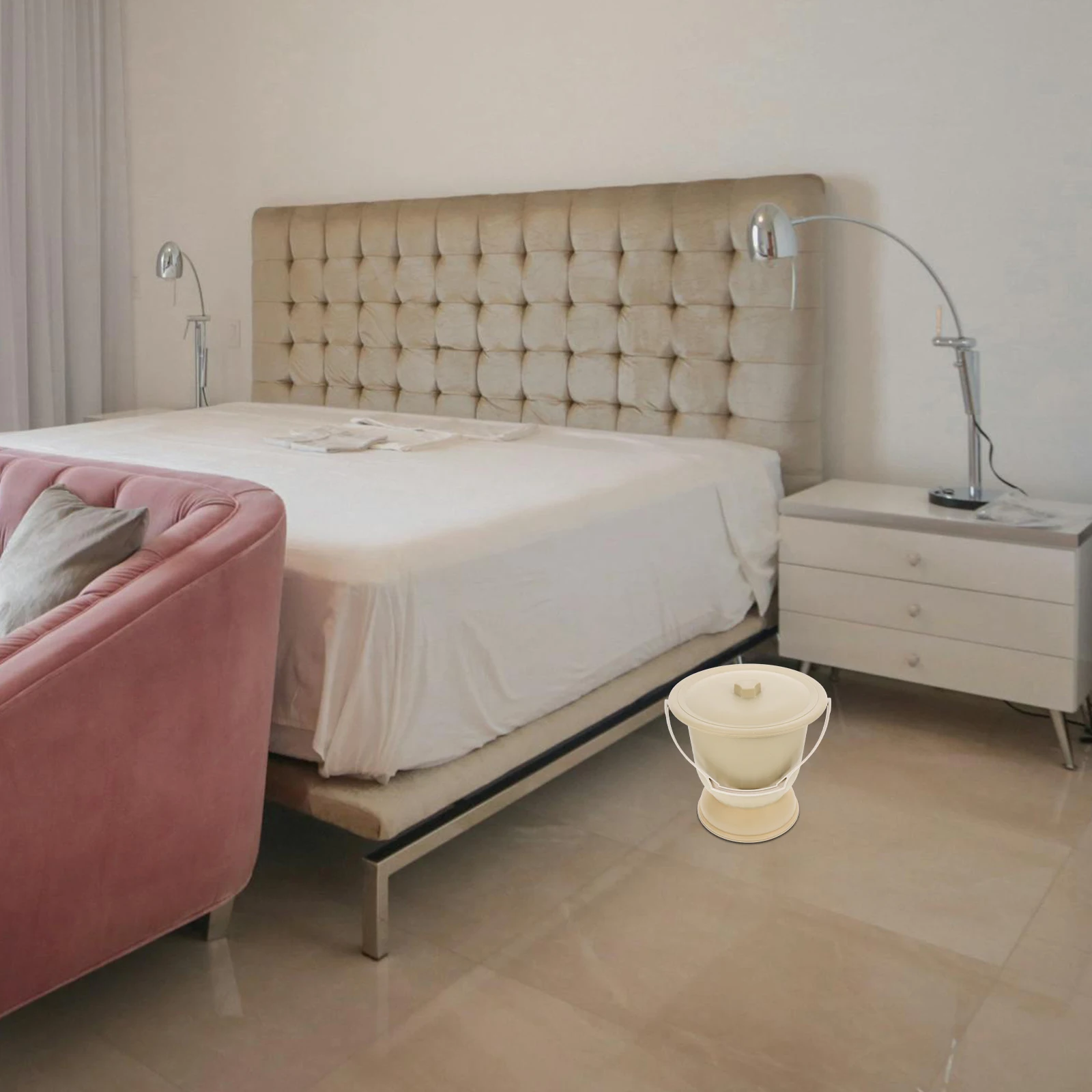 

Chamber Pot With Lid Portable Plastic Urinal For Kids Elderly Night Use Durable Lightweight Bedside Commode Bucket Household