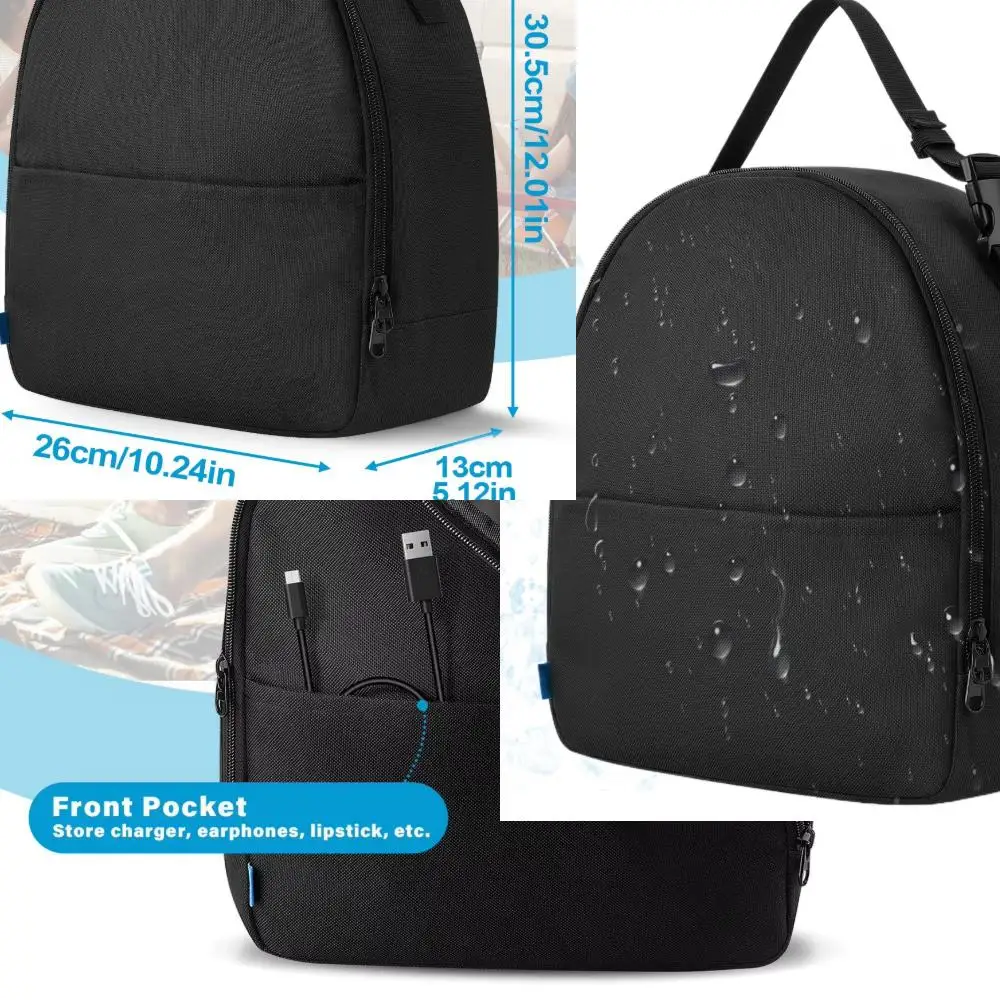 

Anti-Drop Cooling Fan Storage Case Small Tool Pouch Electronics Protective Case Zippered Pouch With Adjustable Handle For Tools