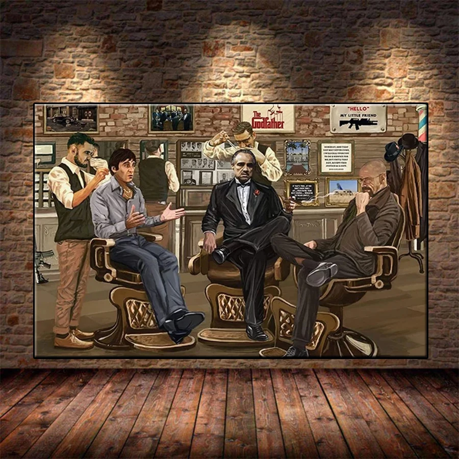 Картина из страз «сделай сам», вдохновляющий персонаж, Крестный отец, Парикмахерская, Алмазная мозаика, полная вышивка крестиком, хобби ручной работы