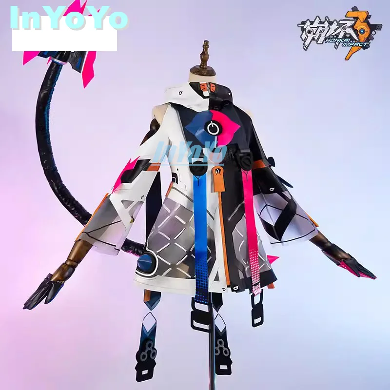 InYoYo Delta Cosplay Game Honkai Impact 3 Costume Fashion Cool Uniform Suit With Tail Halloween Party Outfit Women New