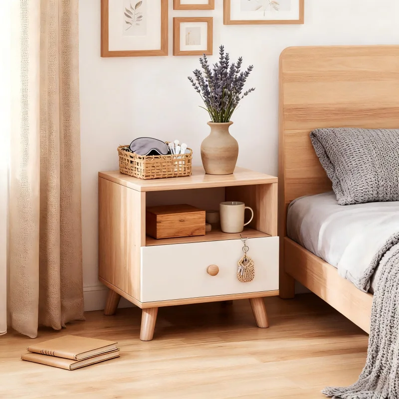 Bedside Table Shelf Home Bedroom Simple Modern Multi-layer Bedside Table with Drawers Floor To Wall Bedside Table