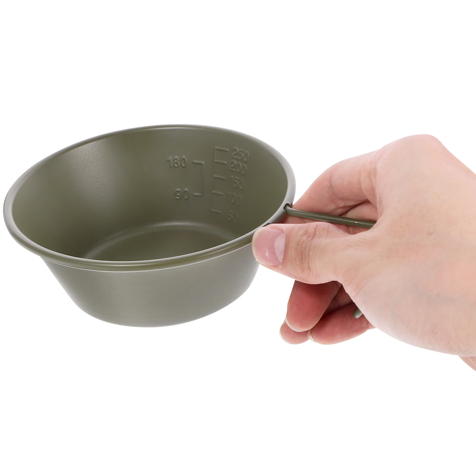 

Camping Bowl Stainless Steel Metal with Handle Outdoor Portable Lightweight Soup Cup Break Resistant Cooking Bowl Travel Dish