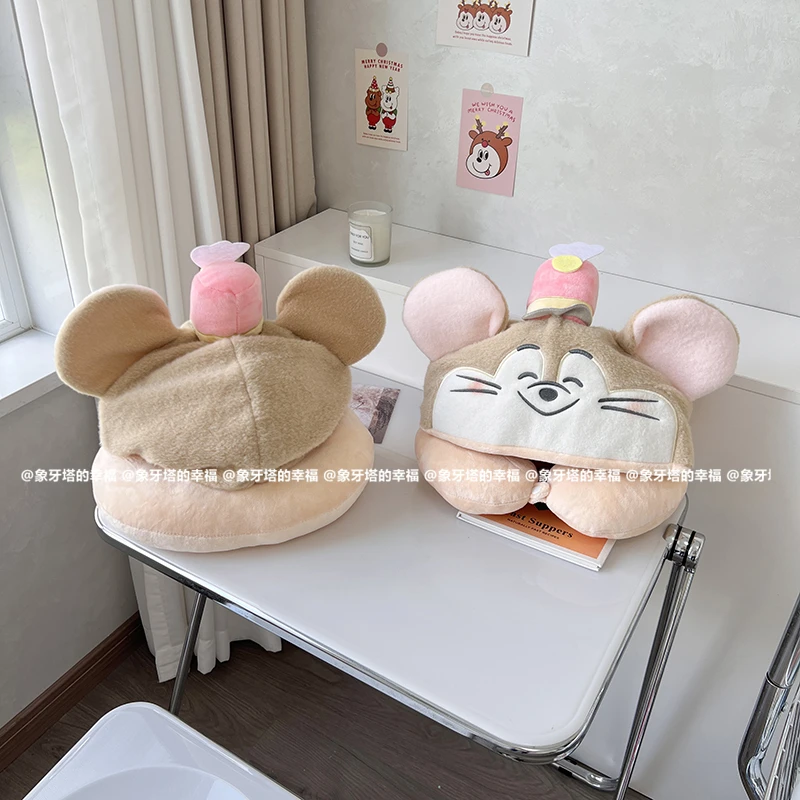 Disney-Dgreeting Timitory Hooded U-shaped Neck Pillow, Stuffed Anime, Lovely Travel Blackout, Office Nap Pillow, Girl Gift