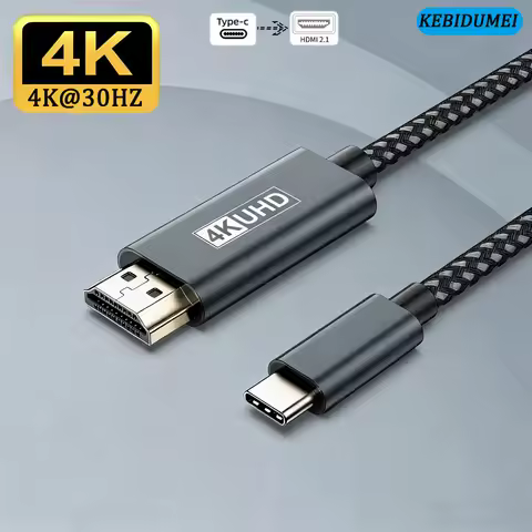 4K 30Hz USB C to HDMI Cable Type C to HDMI Adapter HDTV Converter For Steam Deck HD Video Cable For MacBook Air iPad laptop