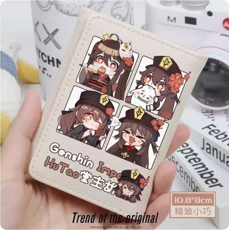

Anime Genshin Impact Hutao Fashion Wallet PU Purse Card Coin Hasp Money Bag Cosplay Gift B193 Anime