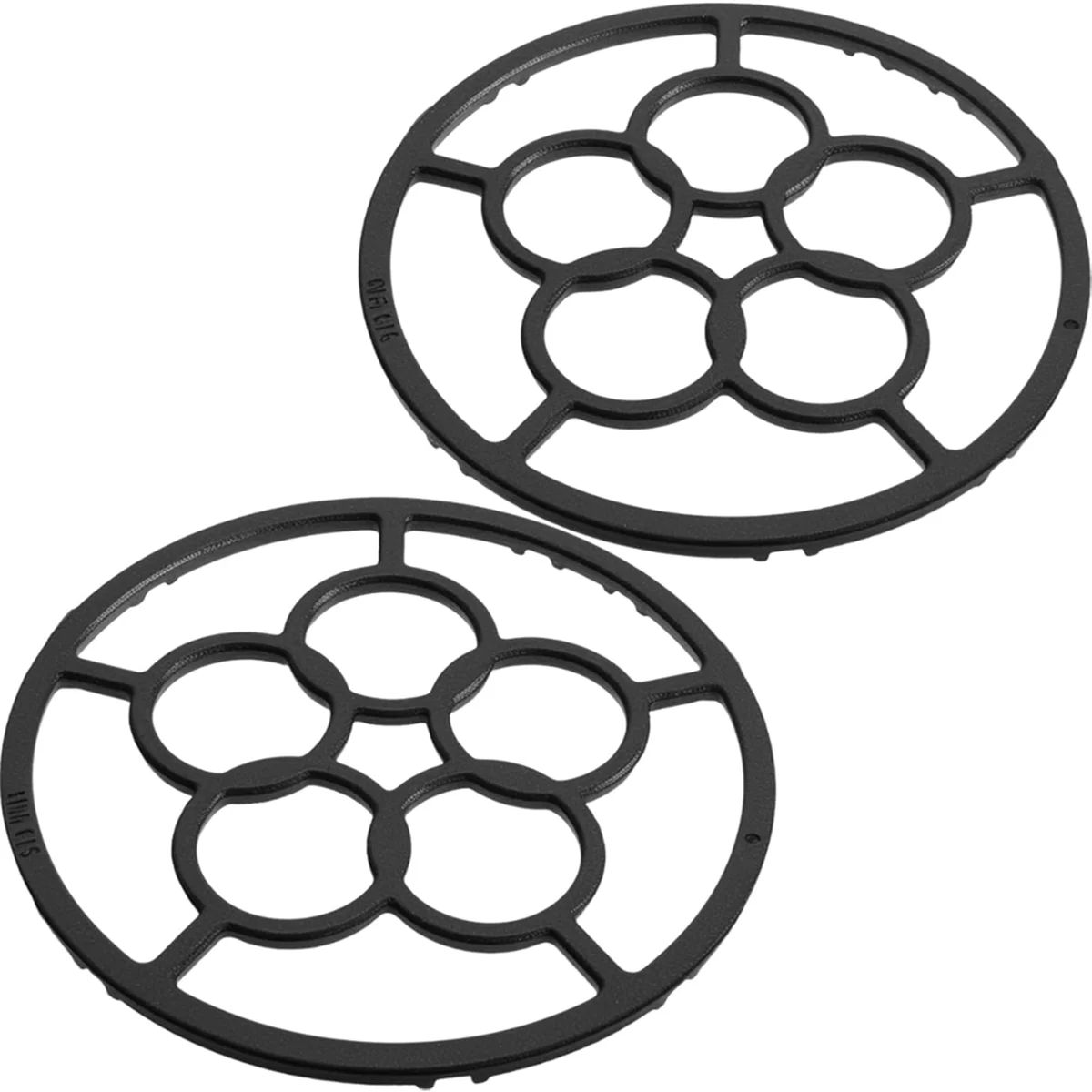 AA25 2 Pack Cast Iron Wok Support Ring, 7.28inch Non Slip Gas Hob , Metal Stovetop Stand Trivets Extender