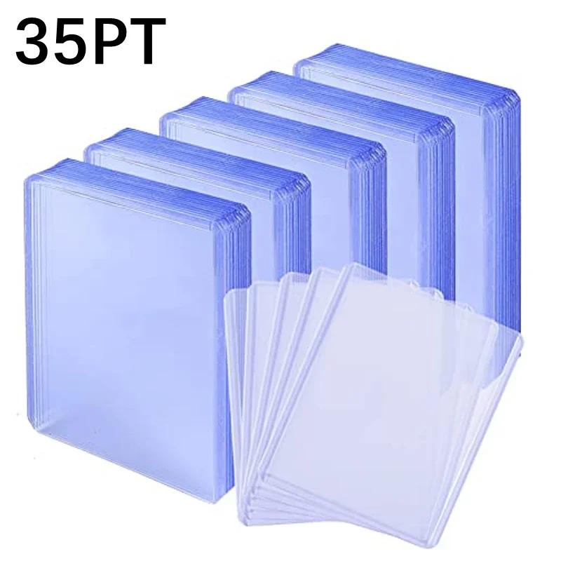 Transparent PVC Toploaders Protective Sleeve for Collectible Basketball Sports Cards 35PT Game Kpop idol Card Holder 3x4inch