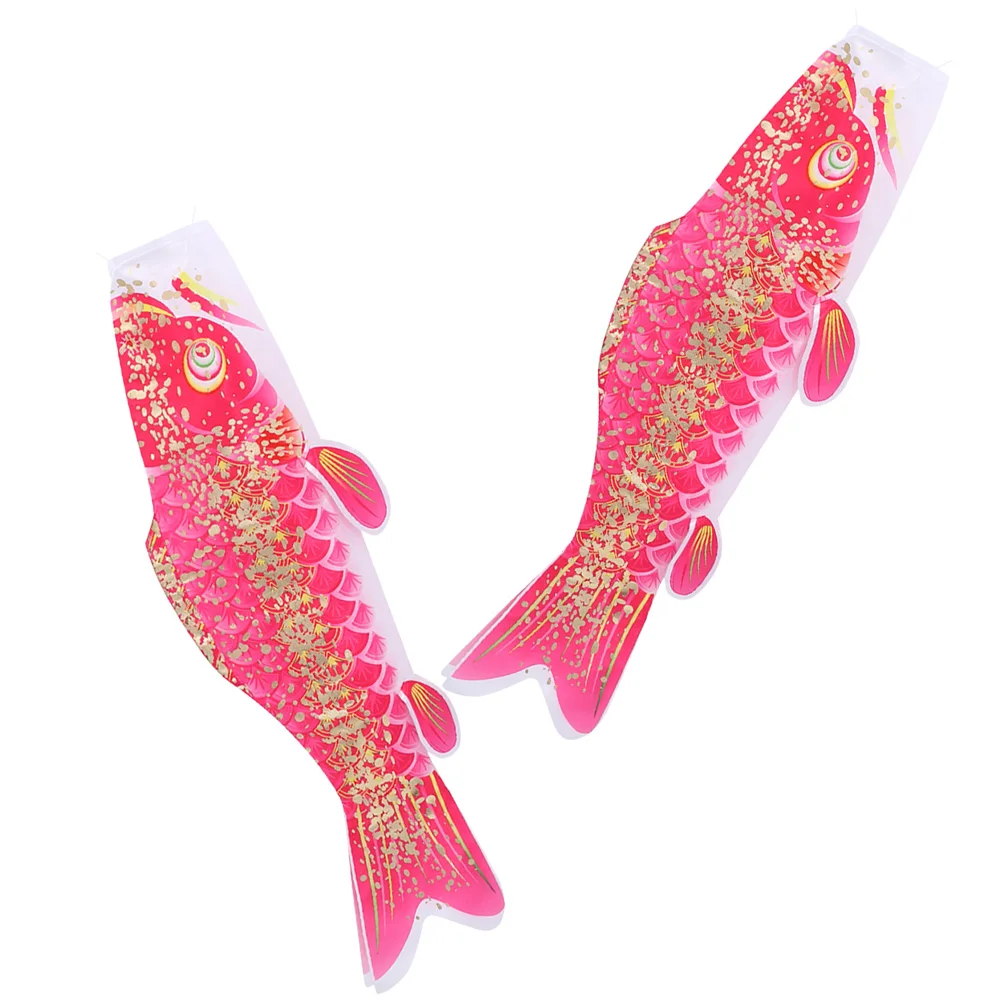 

2pcs Wind Sock Carp Flags Outdoor Decorative Windsocks for Beach Japanese Flag Garden Yard Holiday Gifts