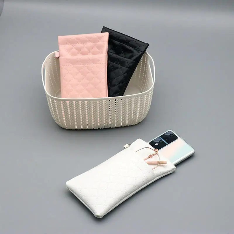 Soft Sunglass Case Eyeglass Case Women Sunglasses Pouch Squeeze PU Leather Portable Eyeglasses Pouch Sunglasses Sleeves