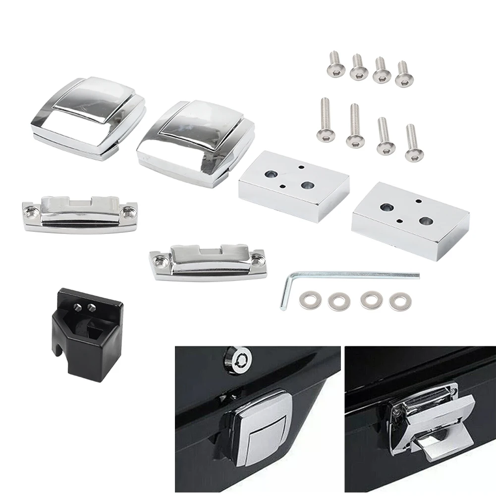 5Pcs Motorbike Tour Trunk Latches Spacers Lid Catch Kits Set For Harley Touring Road Electra Glide 1993-2013
