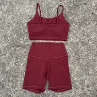 Solid Color gym bike Yoga Set short Legging +cross sport bra Tracksuit Athletic Women Gym Suit Comprehensive Training Jogging