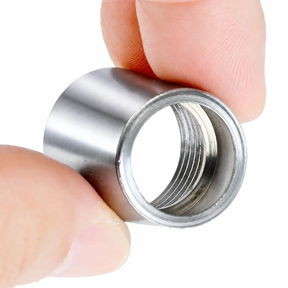 Bathroom Accessories Practical Water Pipe Connector Metal Hexagon Shower Hose Adapter Round Long Nut Fitting Inlet & Outlet