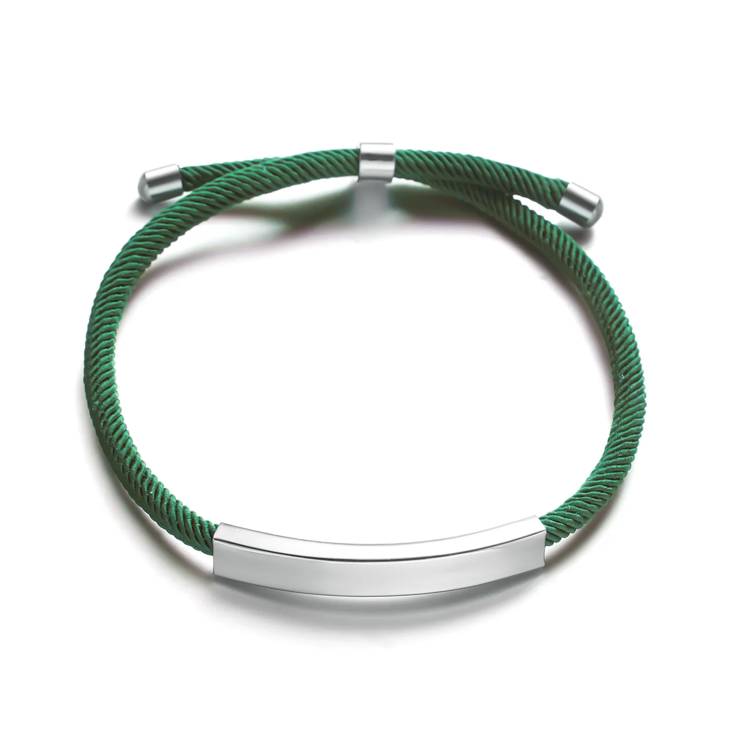 Stainless steel braided rope adjustable bracelet for women, versatile and colorfast couple bracelet
