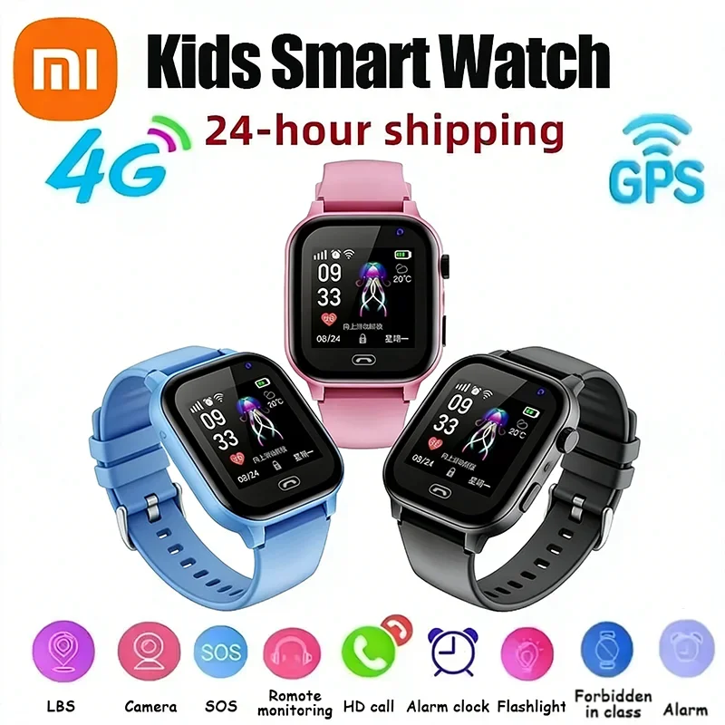 

Xiaomi Kids Smart Watch 4G SOS GPS Location Sim Card Call Child SmartWatch Camera Waterproof Boys Girl Gift For Ios Android Hot