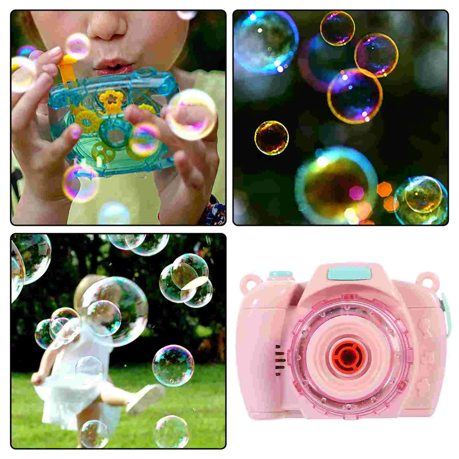 ของเล่นไฟฟ้าสนุกแสงและเพลง Bubble Making ของเล่น Bubble Maker กล้องไม่มีสําหรับเด็ก