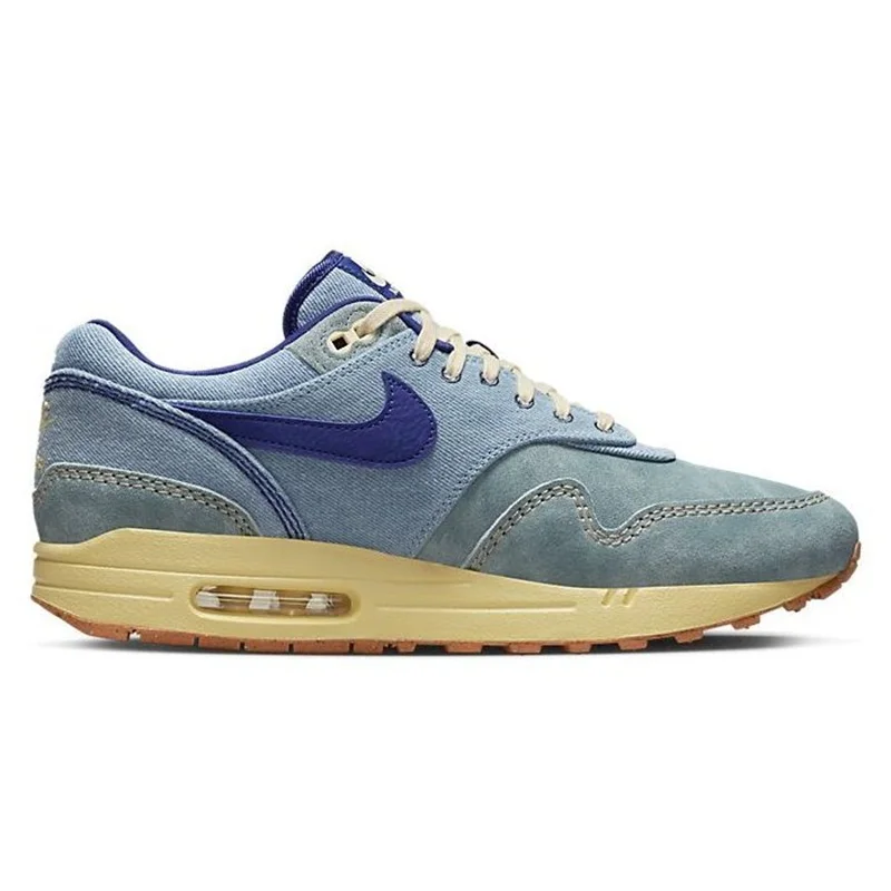 Nike Air Max 1 87 Retro 86 AirMax Dirty Denim Blue Beige Fashion Outdoor Sports Sneakers Jogging Mens Womens Running Shoes