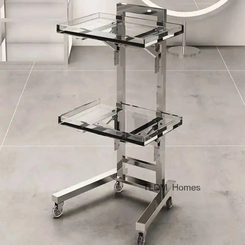 

Medical Trolley Organizer Wheels Auxiliary Cart Hairdresser Salon Spa Iron Cosmetics Hair Luxury Living Room Hotel Bar