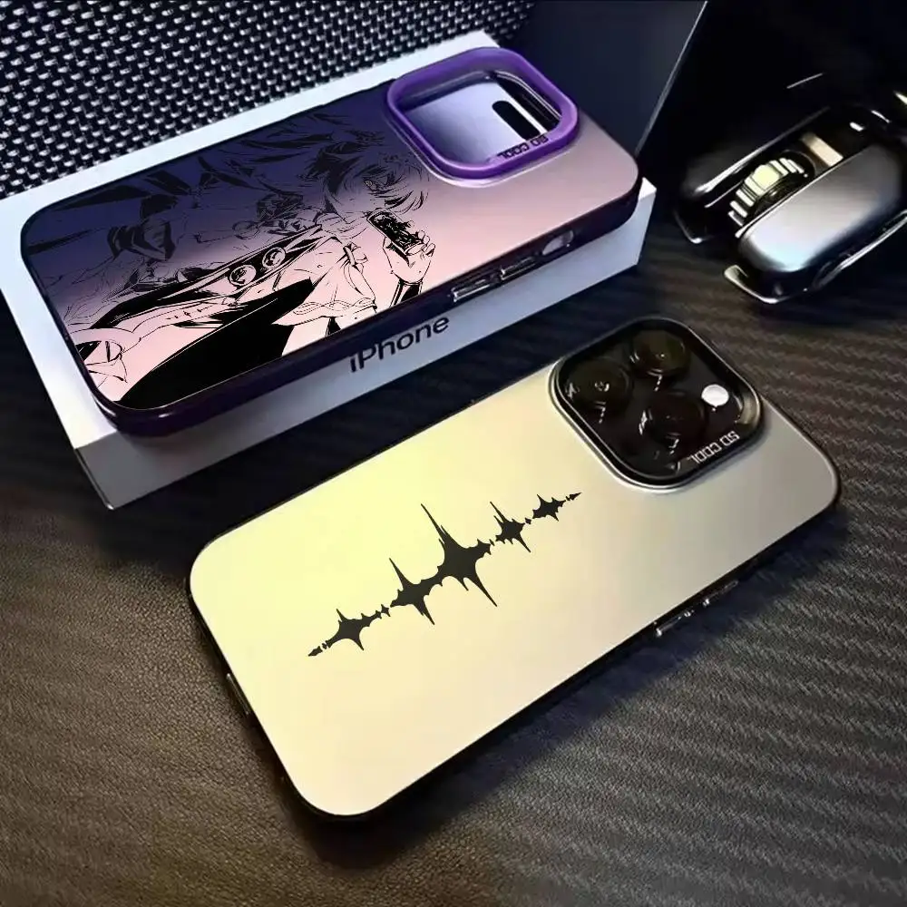 Capa de Celular Wuthering Waves WuWa Game para iPhone 17, 16, 15, 14, 13, 12, 11, Mini, Pro, E, MAX Branca Fosca Antichoque