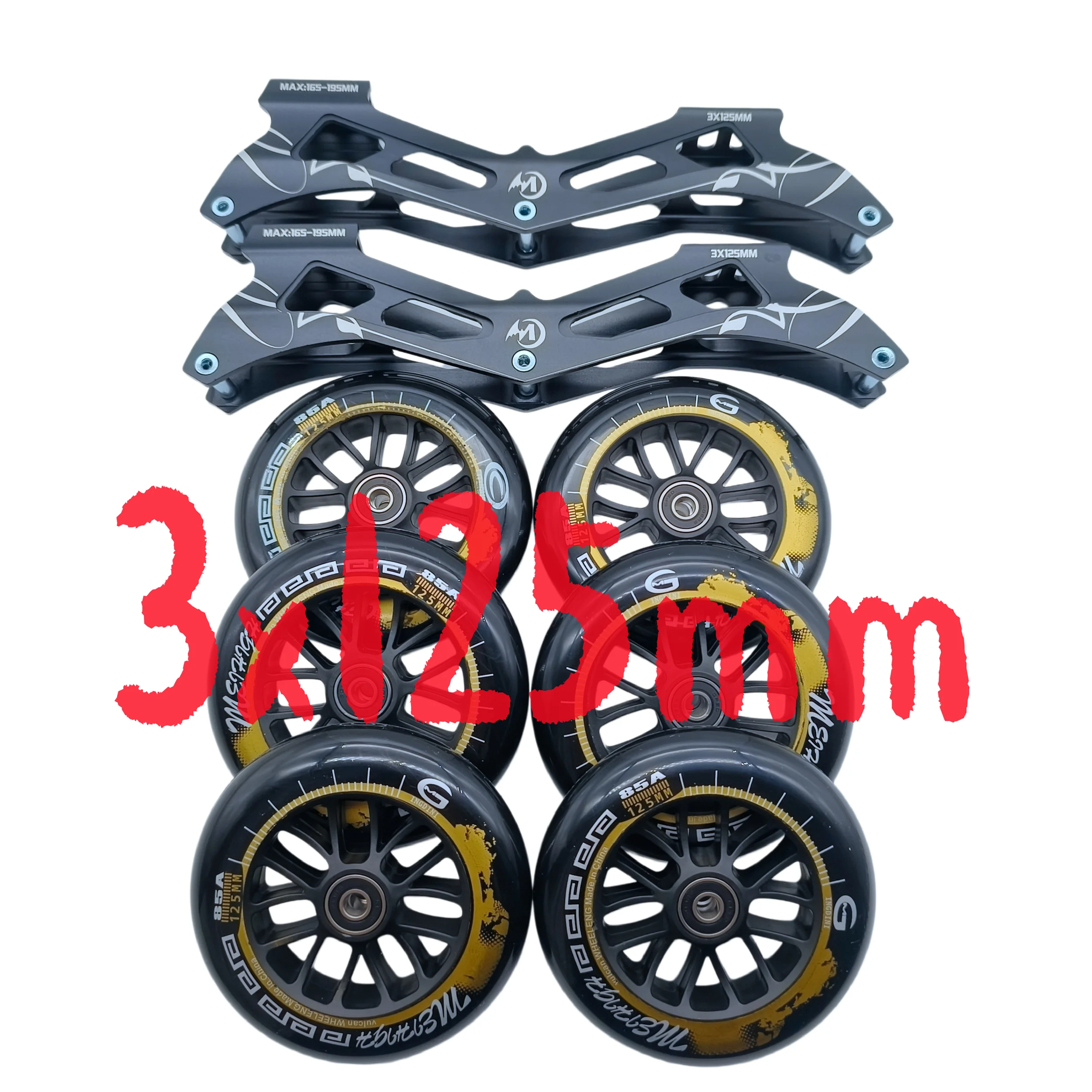 speed-frame-skate-frame-3x125mm-3-wheel-frame-black-al-alloy-material-one-pair-lot