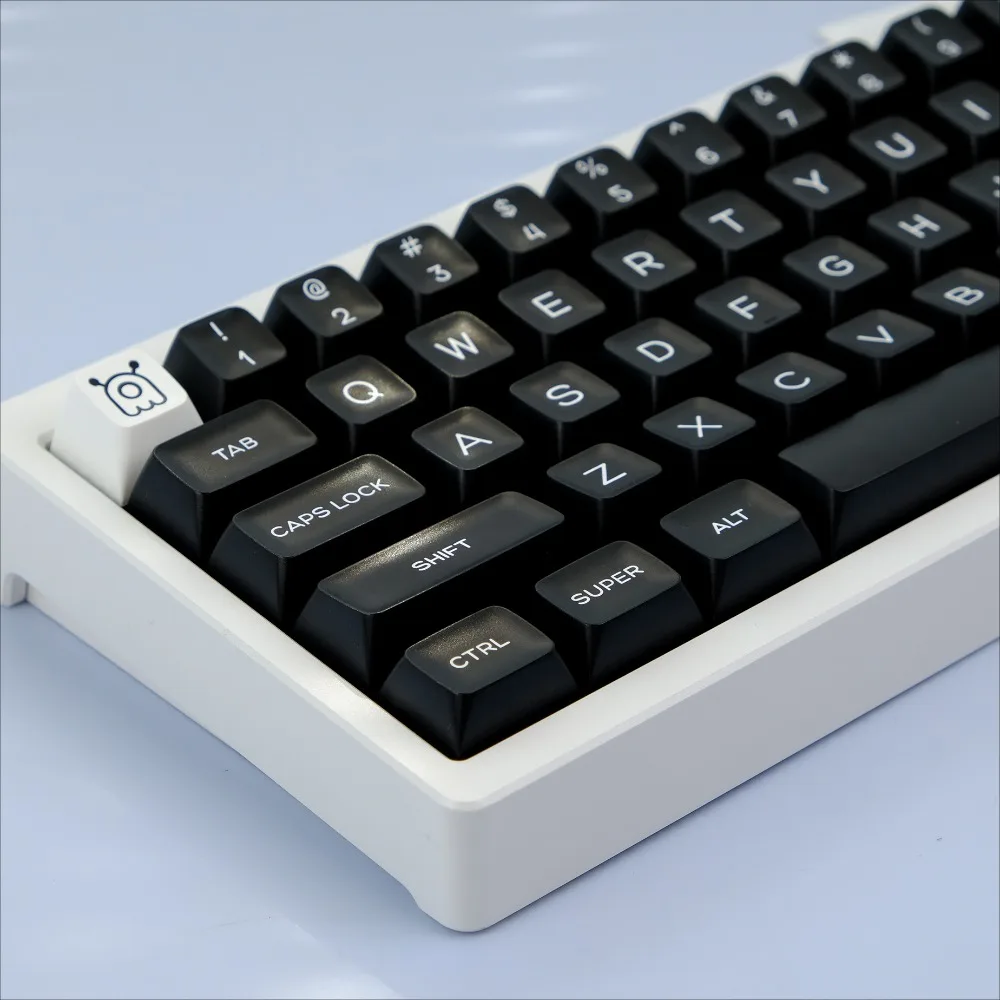 WOB Bow Black/white Mechanical Keyboard Keycap Custom Magnetic Axis PBT Two-color Injection Molding Large Full Set of QXA Height